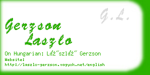 gerzson laszlo business card